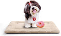Dog Beds Crate Pad for Small Dogs Ultra Soft Dog Crate Bed Washable & Anti-Slip Kennel Pad for Dogs Cozy Sleeping Mat,Cream 24inch