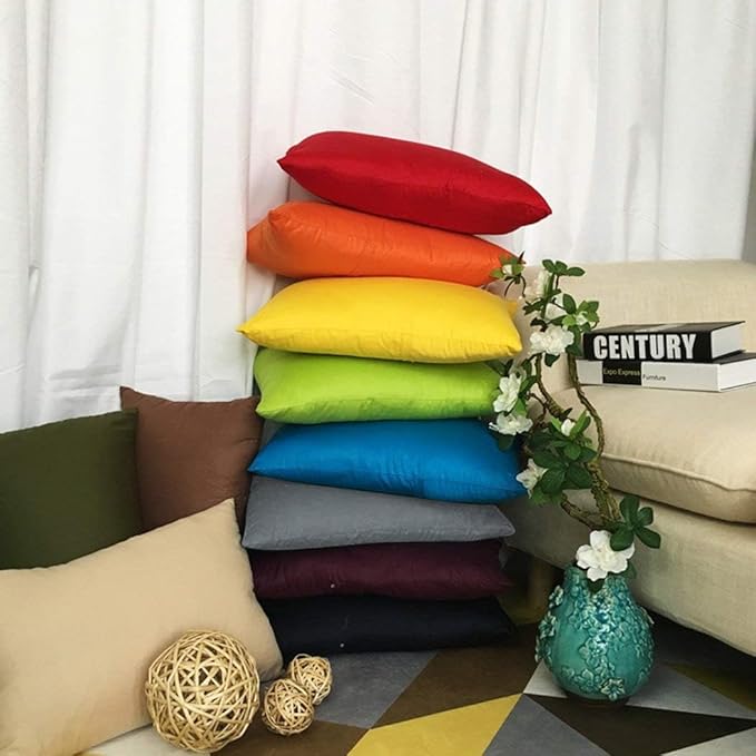 4-Pack 100% Cotton Lumbar Comfortable Solid Decorative Throw Pillow Case,Thmyo Rectangle Cushion Cover Pillowcase Sublimation Blank Pillow Covers DIY Throw Pillowcase(12x20inch/30x50cm, Dark Grey)