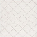 SAFAVIEH Arizona Shag Collection Area Rug - 9' Square, Ivory & Beige, Moroccan Boho Design, Non-Shedding & Easy to Clean, Ideal for Living Room, Bedroom, Dining Space (ASG743A)
