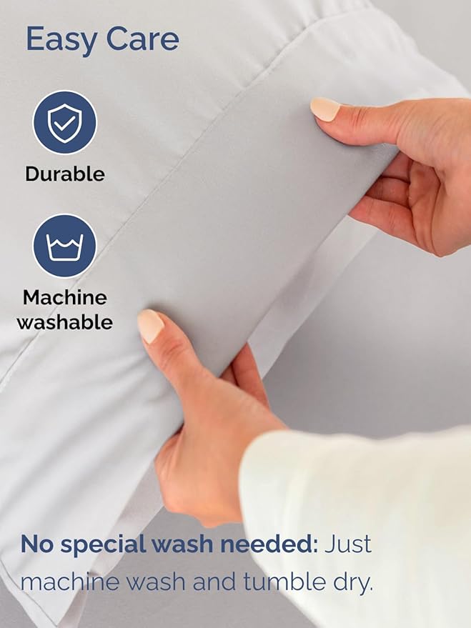 Extra Deep Pocket Twin Sheets - 3 Piece Breathable & Cooling Bed Sheets - Hotel Luxury Bed Sheet Set - Soft, Wrinkle Free & Comfy - Easily Fits Extra Deep Mattresses - Deep Pocket French Grey Sheets