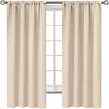 BGment Champagne Blackout Curtains 63 Inches Length for Bedroom - Rod Pocket Room Darkening Window Drapes Thermal Insulated for Living Room Office, 2 Panels, 42 x 63 Inch