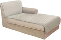 U-NICE HOME Sectional Couch Cover for Dogs Chaise Lounge Reversible Sofa Cover Furniture Protector Cover for Pets with Elastic Adjustable Strap (Chaise Lounge, Beige/Beige)