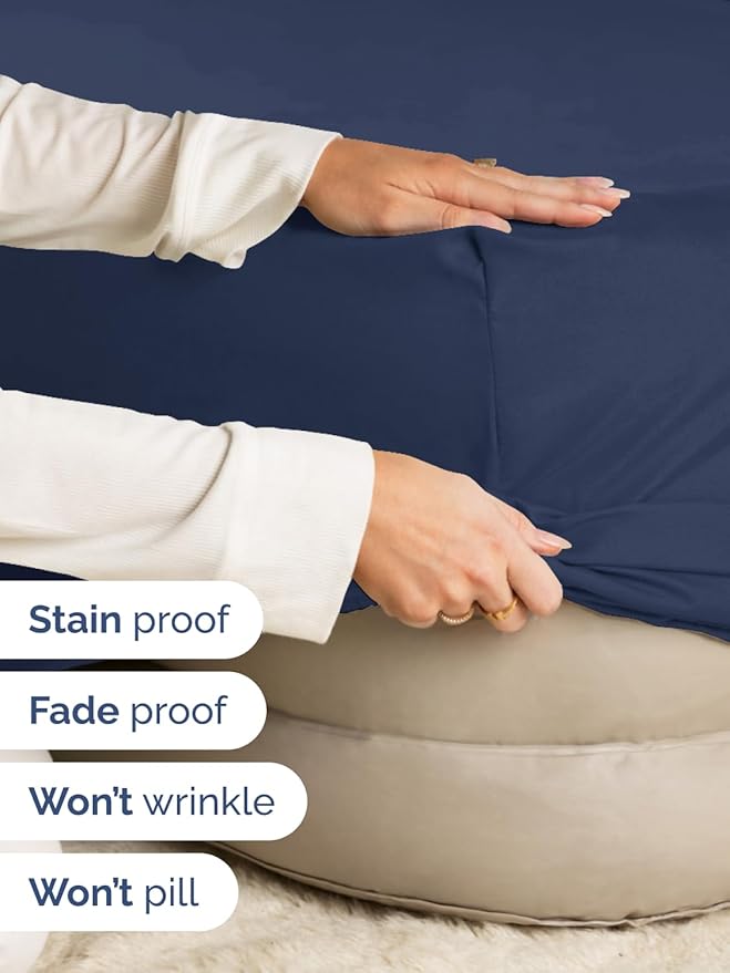 Extra Deep Full Fitted Sheet - Hotel Luxury Single Fitted Sheet Only - Easily Fits 18 inch to 24 inch Mattress - Ultra Soft, Wrinkle & Fade Free w/Extra Deep Pockets - Breathable & Comfy - Navy Blue