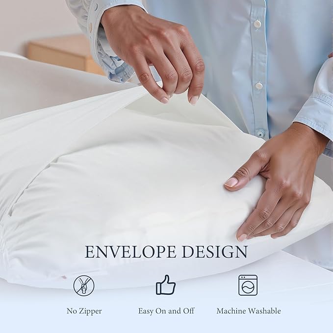 Waterproof Mattress Protector 1 Pillowcase 20''x28'', Twin Mattress Pad, Deep Stretchable Pocket Bed Cover, Machine Washable Soft Breathable Noiseless Mattress Protection