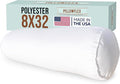 Pillowflex Bolster Pillow (8x32) - Round Roll Pillow Bolster Insert, Plush Polyester-Filled Insert for Decorative Shams, Odorless, Lint and Dust-Free Polyester Filling, No Lumps - (White)