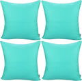 4-Pack 100% Cotton Comfortable Solid Decorative Throw Pillow Case,Thmyo Square Cushion Cover Pillowcase Sublimation Blank Pillow Covers DIY Throw Pillowcase for Sofa Bedroom(18x18 inch/ 45x45cm,Green)