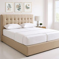THREAD SPREAD 100% Egyptian Cotton Split King Sheets Sets for Adjustable Bed - Luxury 1500 Thread Count Split Top King Sheets (5 PC, White), Silky Soft, Cooling, Sateen Weave 17" Deep Pocket Sheet Set