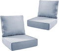 Outdoor Cushion Set for Furniture Patio Furniture, UV Resistant, Water Resistant - 6 Inch Thick Foam Garden Cushions– 22x24 Inch Patio Seat Covers for Chair/Sofa/Couch | Baby Blue | 2-Pack |