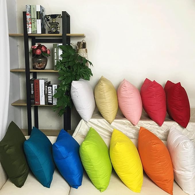 Thmyo 4-Pack 100% Cotton Comfortable Solid Decorative Throw Pillow Case Square Cushion Cover Pillowcase Sublimation Blank Khaki DIY Throw Pillowcas(18x18 inch/45x45cm)(Only Covers,Not Inserts)