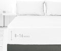 Sunflower King Fitted Sheet, 1-Piece Deep Pocket Fitted Bottom Sheet 16", 100% Cotton Sateen Soft Breathable, White