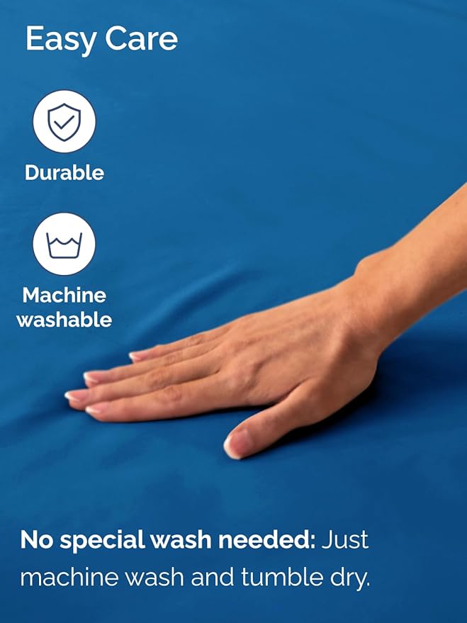 Extra Deep Full Fitted Sheet - Hotel Luxury Single Fitted Sheet Only - Easily Fits 18 inch to 24 inch Mattress - Ultra Soft, Wrinkle & Fade Free w/Extra Deep Pockets - Breathable & Comfy - Royal Blue