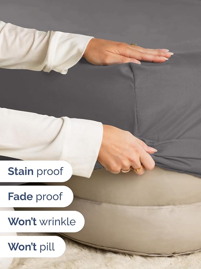Extra Deep Twin XL Fitted Sheet - Hotel Luxury Single Fitted Sheet Only - Easily Fits 18 inch to 24 inch Mattress - Ultra Soft, Wrinkle Free with Extra Deep Pockets - Breathable & Comfy - Dark Grey