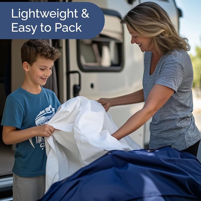 RV Short King Sheets 72 X 75 – RV Short King Sheets 8” to 12" Deep Pocket - Designed for RVs, Bunks, Trailers, Campers & Short RV King Mattresses – Premium Easy-Care Fitted Sheets for RV Beds – White