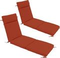 Chaise Lounge Cushion 72x21x3 Inch ?Set of 2 Outdoor Lounge Chair Cushions, Lounger Pad Replacement with Fade-Resistant, Removable & Machine-Washable Covers, Ideal for Patio Chaise Chairs, Rust