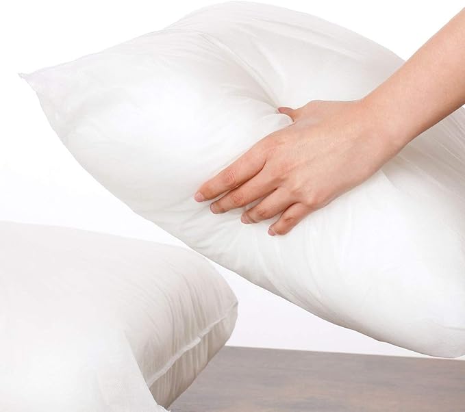 18 x 18 inches Pillow Inserts, Set of 4 Hypoallergenic Brushed Microfiber Liner Down Alternative Filled Square Cushion Throw Pillow