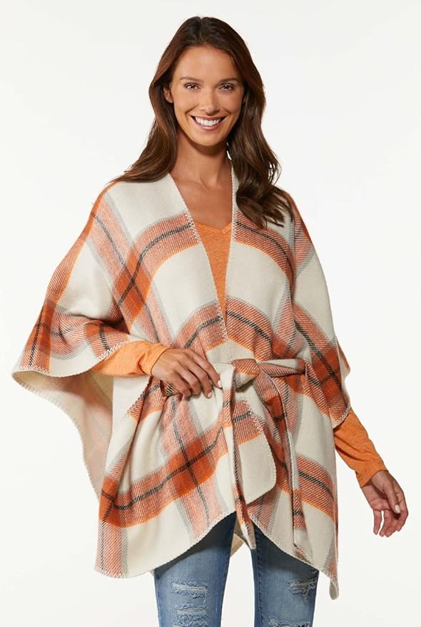 Breezy Lane Women's Shawl Wraps Warm Poncho Ruana Wrap Cardigan