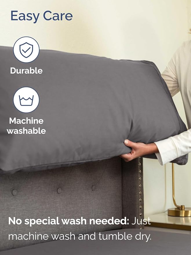 CGK Linens Extra Deep Pocket King Sheets - 4 Piece Breathable & Cooling Bed Sheets - Hotel Luxury Bed Sheet Set - Super Soft, Wrinkle Free and Comfy - Fits Extra Deep Mattresses - Dark Grey Sheets Set