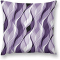 Purple Throw Pillow Covers Modern Abstract Purple and Grey Striped Decorations for Bedroom Living Room Farmhouse Sofa Pillows Bed Couch 20x20 Inch