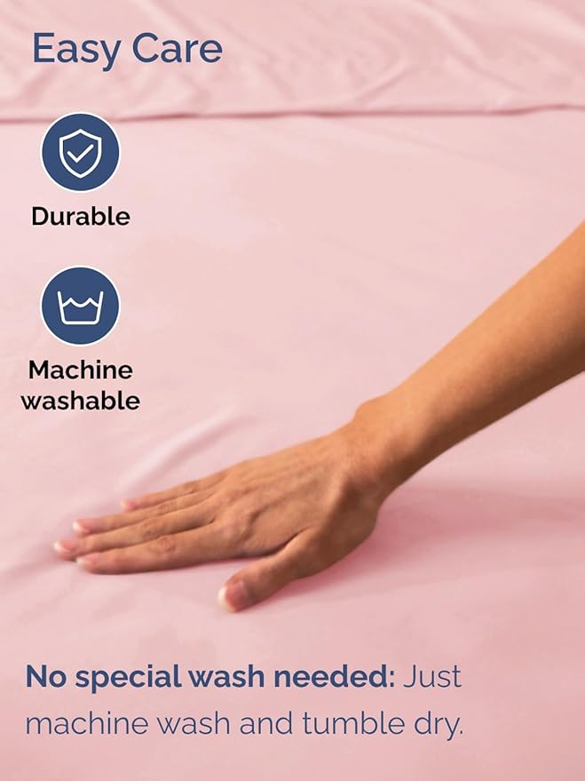 Extra Deep Twin XL Fitted Sheet - Hotel Luxury Single Fitted Sheet Only - Easily Fits 18 inch to 24 inch Mattress - Ultra Soft, Wrinkle Free with Extra Deep Pockets - Breathable & Comfy - Baby Pink