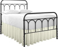 Cottingon Ruffled Bed Skirt with Split Corners-Dust Ruffle - 16" Drop 100% Microfiber Soft,Sheen & Luxurious Look - Bed Skirts (Ivory -King)