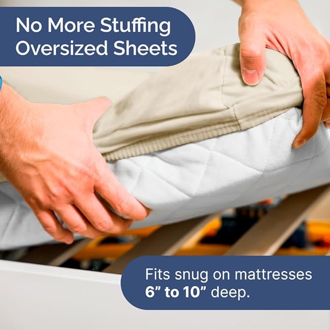 Cot Sheet Set 30” x 75” – 4 Piece Cot Size Narrow Twin Mattress Sheets – Ideal for Camper Bunk, RVs, Bunks, Day Care & Camping - Fits 6” to 10” Mattress, Ultra-Soft, Cozy, Breathable & Cooling - Wheat