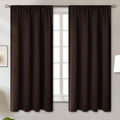 BGment Brown Blackout Curtains 63 Inches Long for Bedroom - Thermal Insulated Window Drapes with Rod Pocket Room Darkening for Living Room, 42 x 63 Inch, 2 Panels
