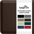 KANGAROO Thick Ergonomic Anti Fatigue Mats for Kitchen Floor, Cushioned Standing Office Desk Mat, Waterproof Scratch Resistant Topside, Supportive All Day Comfort Padded Foam Rugs, 20x32, Brown