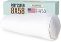 Pillowflex Bolster Pillow (8x58) - Round Roll Pillow Bolster Insert, Plush Polyester-Filled Insert for Decorative Shams, Odorless, Lint and Dust-Free Polyester Filling, No Lumps - (White)