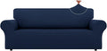 LURKA Stretch Oversized Sofa Slipcovers 1 Piece Couch Covers for 3 Cushion Couch Sofa Furniture Protector Full Sofa Covers with Elastic Bottom for Kids and Pet (X-Large, Navy)