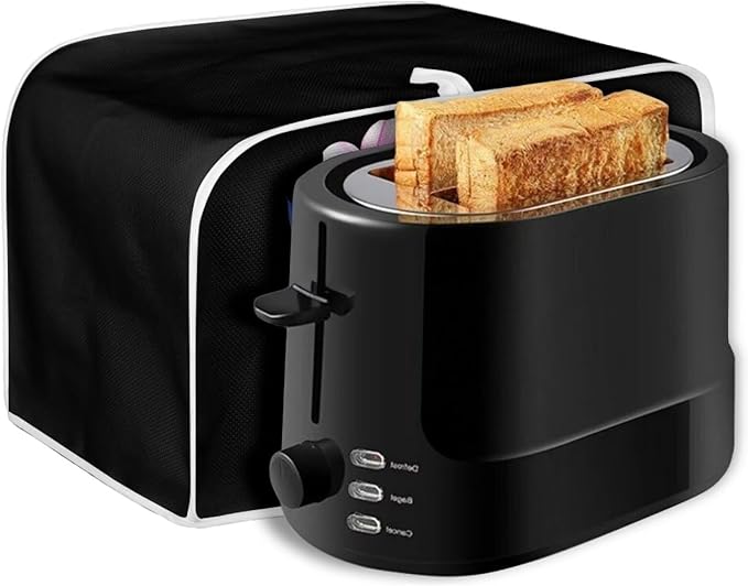 ZFRXIGN Blue Butterfly Toaster Cover 4 Slice Wide Slot Small Appliance Covers Machine Washable Kitchen Decor Accessories Toaster Oven Cover Flower Butterfly Toaster Covers Black