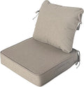Goodgoods 19"x19" Outdoor Universal Cushion Set of 1 Water-Proof Stain-Resistant UV Resistant Weather Resistant High Resilience Foam Patio Cushions with Handles & Ties Riverbed