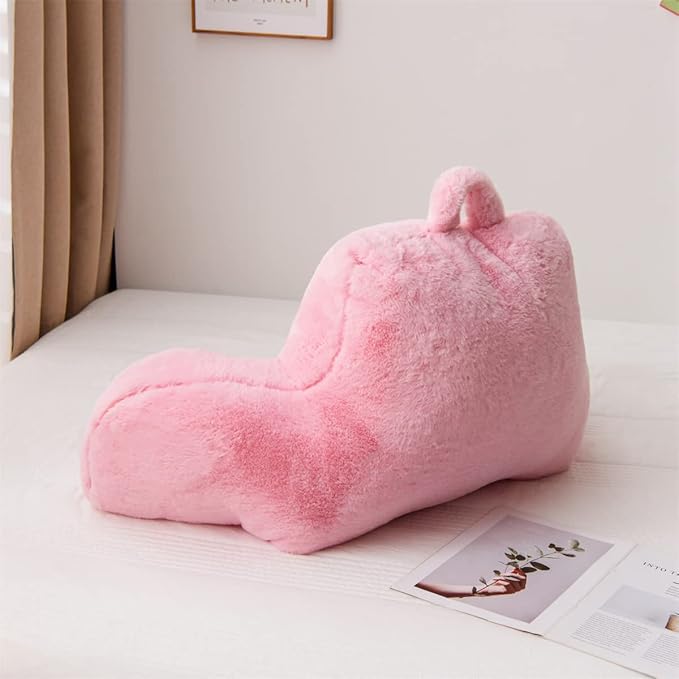 Btargot Tie Dyed Reading Pillow Bed Wedge Large Adult Backrest Lounge Cushion with Arms | Back Support for Sitting Up Pink