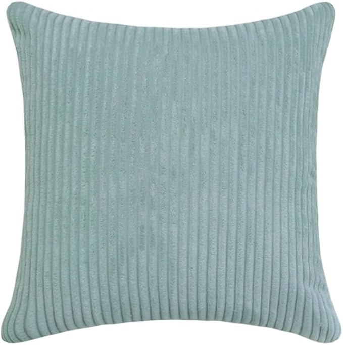 Haven & Glow Decorative Throw Pillow Cover – Square Cushion Case with Zipper | Modern Sofa, Couch & Bed Accent Pillow Covers for Living Room, Bedroom & Home Decor | 18 x 18 inches – Blue – 2 Pc