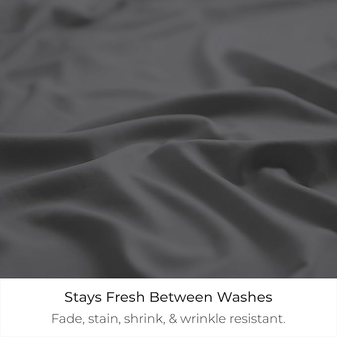 Mellanni Bed Skirt Queen Size - Bed Skirting - 15-Inch Tailored Drop Pleated Dust Ruffle - Hotel Luxury Bedding - Wrinkle, Fade, Stain Resistant - 1 Bedskirt (Queen, Gray)