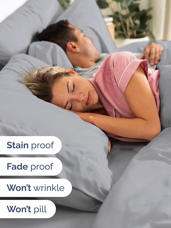 Extra Deep Pocket Full Sheets - 4 Piece Breathable & Cooling Bed Sheets - Hotel Luxury Bed Sheet Set - Soft, Wrinkle Free & Comfy - Easily Fits Extra Deep Mattresses - Deep Pocket Steel Blue Sheets
