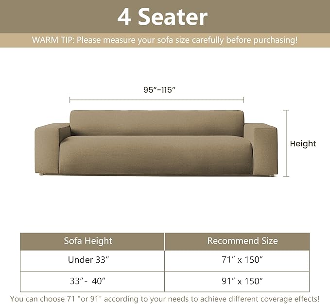 MYSKY HOME Couch Covers for 3 Cushion Couch Sofa, Sectional Couch Cover L Shape Chenille Couch Cushion Covers for Pets, Furniture Protector Cover for Dogs, Kids, 91"X150", Charcoal Gray