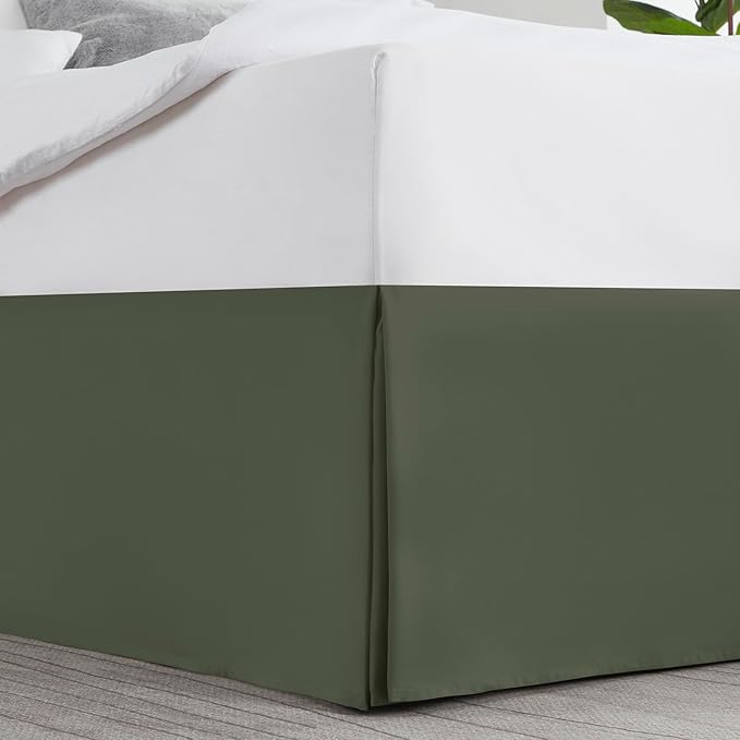 Nestl Blue Heaven Bed Skirt Queen Size - Queen Bed Skirt 14 Inch Drop - Brushed Microfiber Bed Skirts - Hotel Quality Pleated Bed Skirt - Shrinkage & Fade Resistant