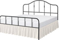 Cottington Lane Ruffled Bed Skirt Twin Size with Split Corner, Brushed Microfiber Hotel Quality Ivory Dust Ruffle, 21 Inch Drop Gathered Bedskirt, Soft and Stylish, Shrinkage and Fade Resistant