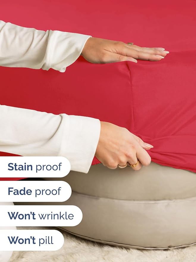 Extra Deep Full Fitted Sheet - Hotel Luxury Single Fitted Sheet Only - Easily Fits 18 inch to 24 inch Mattress - Ultra Soft, Wrinkle Free with Extra Deep Pockets - Easy-Care, Breathable & Comfy - Red