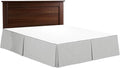 Bed Skirt - 100% Cotton 800 Thread Count Box Pleated Bed Skirt - Luxury Pleated Dust Ruffle, Hotel Quality Modern Bed Skirt, Easy Fit with 12 Inch Tailored Drop, Full XXL, Light Grey