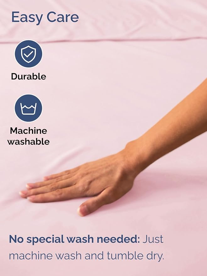Extra Deep Queen Fitted Sheet - Hotel Luxury Single Fitted Sheet Only - Easily Fits 18 inch to 24 inch Mattress - Ultra Soft, Wrinkle Free with Extra Deep Pockets - Breathable & Comfy - Lavender Pink