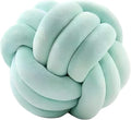 Knot Ball Pillows, Round Throw Pillow Cushion Home Decoration Soft Plush Pillow, Throw Knotted Ball Pillow Handmade Children Room Decoration Round Plush Toy Pillow (Light Green,8.5"/22cm)