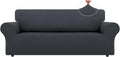 LURKA Stretch Oversized Sofa Slipcovers 1 Piece Couch Covers for 3 Cushion Couch Sofa Furniture Protector Full Sofa Covers with Elastic Bottom for Kids and Pet (X-Large, Dark Grey)