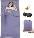 Sleeping Bag Liner,Travel Sheet & Adult Sleep Sack, Camping Sheets Travel Sleep Sack for Backpacking,Hotels & Hostels -Lightweight Single &Double Travel Sheet Camping Sheets