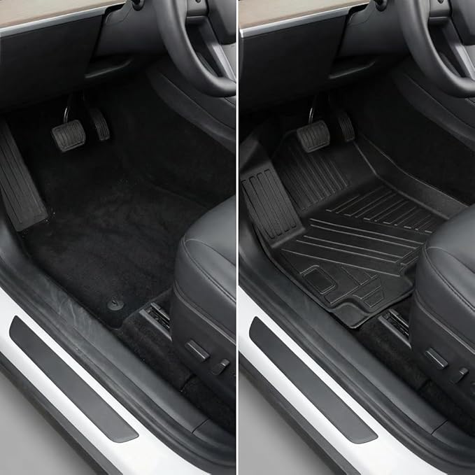 TPE Floor Mats Compatible with KIA Sportage Gas 2023-2026 Models，All Weather Protection 3D Waterproof Durable Anti-Slip TPE Floor Liners 1st ＆ 2nd Row Custom-fit Set Accessories （Non Hybrid Non PHEV）