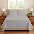 Sleeper Sofa 4 Piece Bed Sheet Set Premium Quality 100% Cotton 500 Thread Count, Smooth & Super Soft Sateen Weave, Extra Soft Bed Sheets, Wrinkle Free, 8 Inch Deep Pocket (Full, Silver)