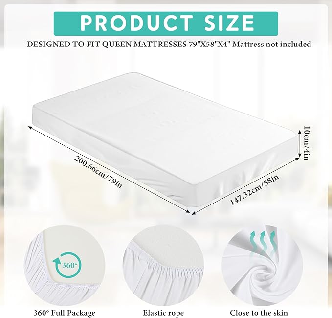 Breling Fitted Sheet (Sheet Only) Compatible with Milliard Trifold Mattress Folding Mattress Fitted Microfiber Bedsheet for Camp Bunk Rvs Bed(White,Queen,4'')