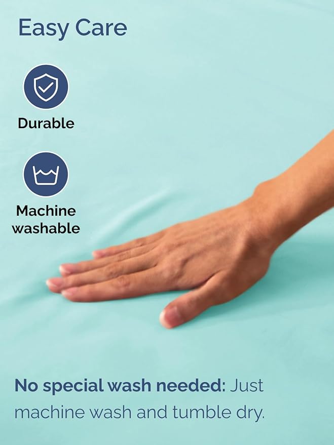 Extra Deep Full Fitted Sheet - Hotel Luxury Single Fitted Sheet Only - Easily Fits 18 inch to 24 inch Mattress - Ultra Soft, Wrinkle & Fade Free w/Extra Deep Pockets - Breathable & Comfy - Spa Blue