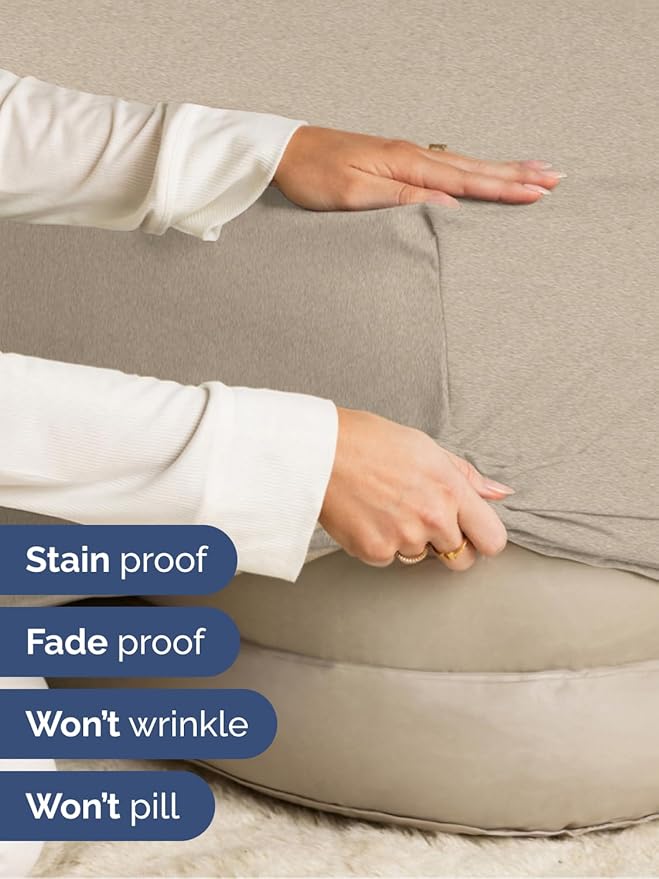 Extra Deep Twin Fitted Sheet - Hotel Luxury Single Fitted Sheet Only - Easily Fits 18 inch to 24 inch Mattress - Ultra Soft, Wrinkle Free w/Extra Deep Pockets - Breathable & Comfy - Heathered Beige