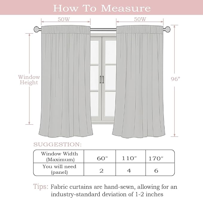Simplebrand White Faux Linen Textured Semi Sheer Curtains 96 Inches Long 2 Panels Set, Light Filtering Soft Thick Farmhouse Curtains Window Treatment for Bedroom/Living Room/Dining Room, 50 x 96 Inch